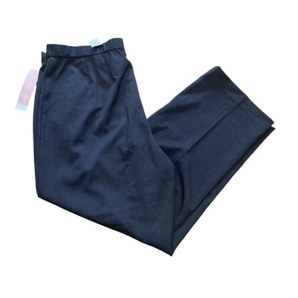 Dressbarn Woman Gray Trousers NWT 16W Short Plus Size Dress Pants Office 36X27 - Picture 2 of 9
